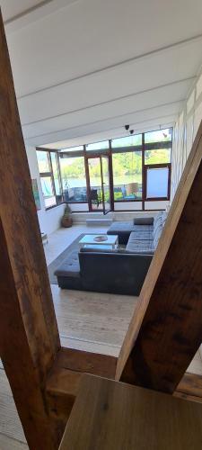 a room with two beds in the middle of it at Castello Apartment Boppard in Boppard