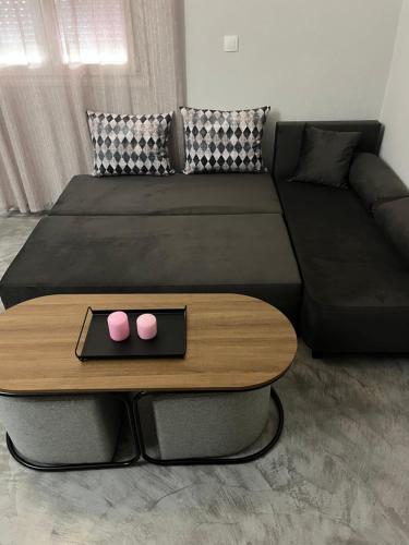 a living room with a couch and a table at Ck apartment in Sikia