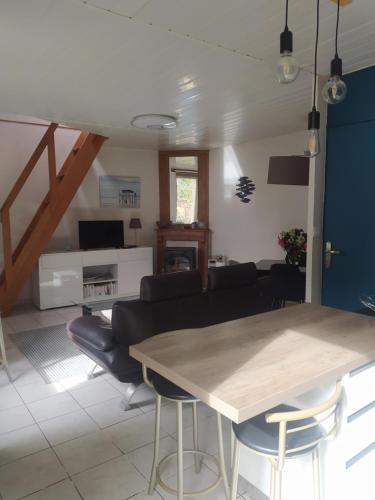 Køkken eller tekøkken på locmiquélic petite maison de pêcheur