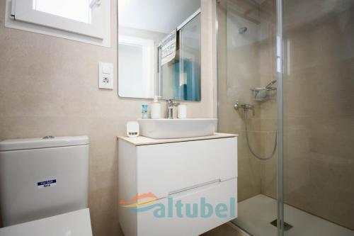 Phòng tắm tại Apartamentos Zona Porteta
