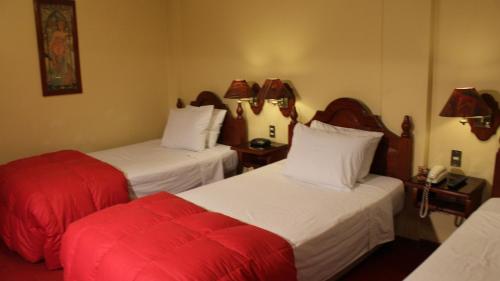 Postel nebo postele na pokoji v ubytování Hotel Casona Colon Inn