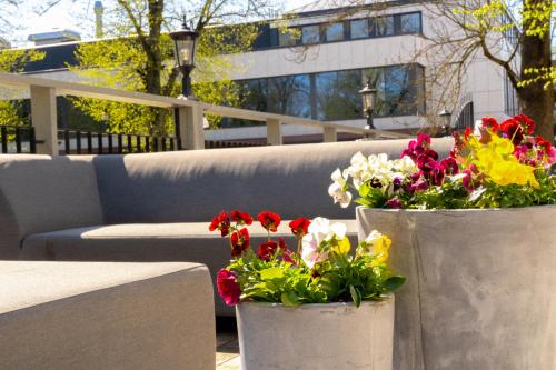Un lugar para sentarse en Vänerport Stadshotell i Mariestad