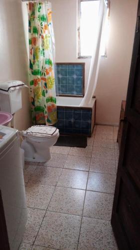 Koupelna v ubytování Cabaña