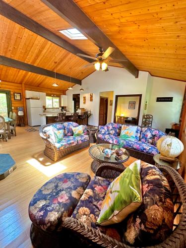 Volcano Hideaway Cabin as seen on HGTVにあるシーティングエリア