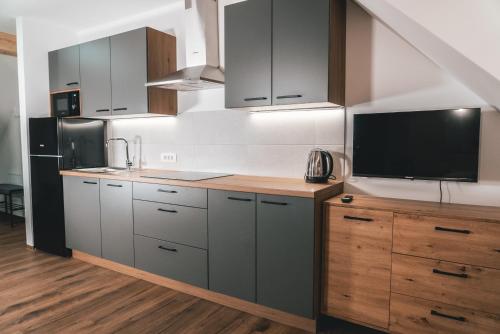 Η κουζίνα ή μικρή κουζίνα στο Podlipnik Apartments