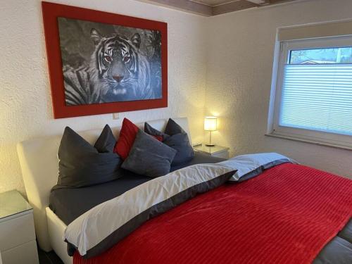 Postel nebo postele na pokoji v ubytování Comfortable holiday home in Koblenz