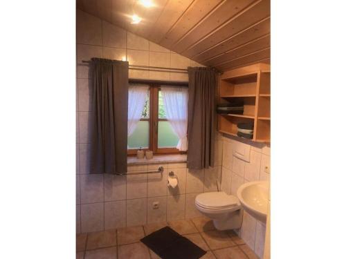 a bathroom with a toilet and a sink at 1 - House Rosenegger in Staudach-Egerndach
