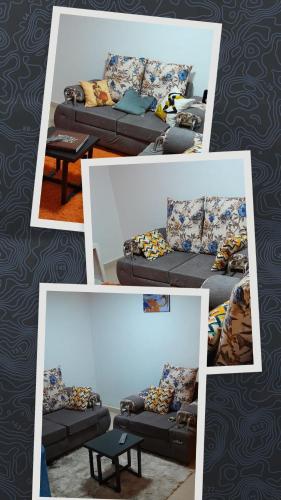 a collage of photos of a couch and a table at Derrian Homes in Eldoret
