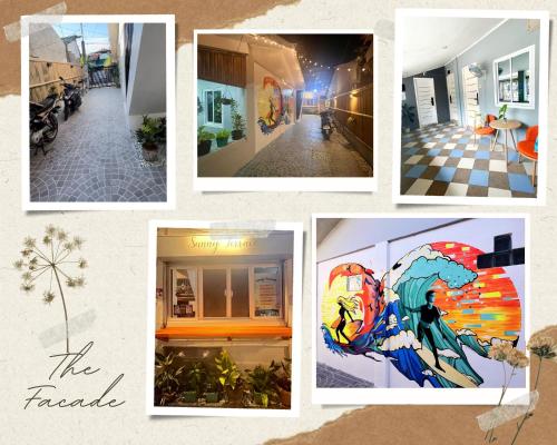 a collage of different pictures of a building at Sunny Terrace in Baler