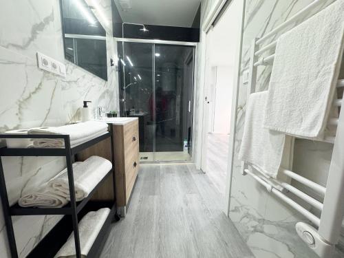 Koupelna v ubytování Huna Apartamentos