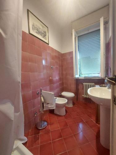 a bathroom with a toilet and a sink at Sauro 43 in Pisa