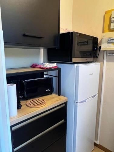 Η κουζίνα ή μικρή κουζίνα στο BEAULIEU T1BIS wifi parking 200m des thermes