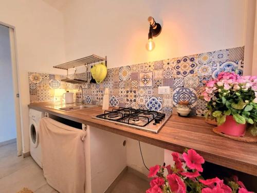 Η κουζίνα ή μικρή κουζίνα στο Casa Michela