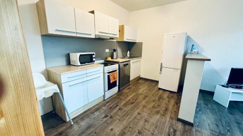 Kuchyň nebo kuchyňský kout v ubytování Apartmán Lilly