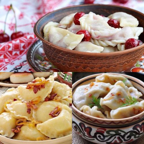 a collage of three pictures of a bowl of food at Gasthof Oberschmiede in Auf der Wiese