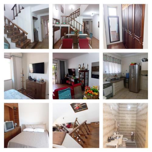 un collage de fotos de una cocina y una sala de estar en SOBRADO Zona Sul Ribeirao Preto en Ribeirão Preto