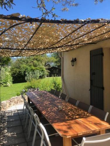 Κήπος έξω από το Mazet avec piscine, vue Ventoux