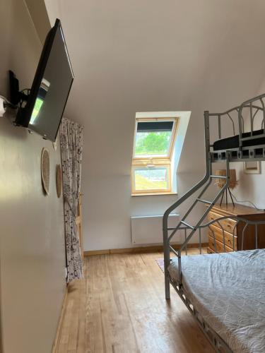 Postel nebo postele na pokoji v ubytování Gîte des champs fondus