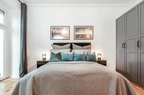 The Malmöer, modern 1 BR on 40m2, own backyard garden-terrace, quite & relaxed, however central in Prenzlauer Berg 객실 침대