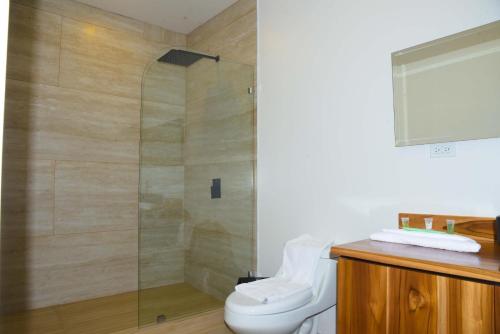 Phòng tắm tại Hotel Colinas Altavista