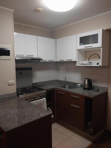 Kjøkken eller kjøkkenkrok på departamento de 1 dormitorio