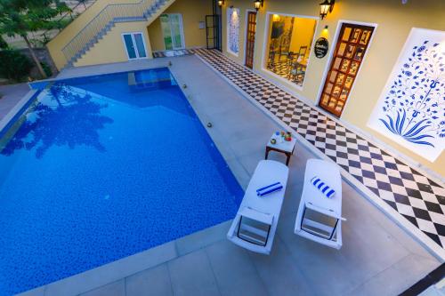 Πισίνα στο ή κοντά στο Ananyamaya nature lodge