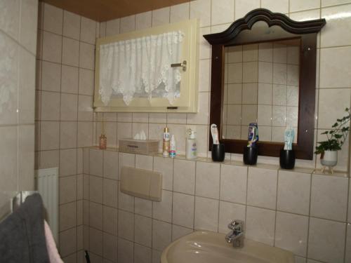 Ванная комната в Fewo am Moosweiher