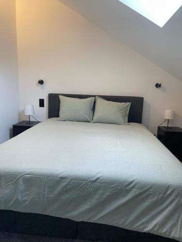 Postel nebo postele na pokoji v ubytování grand duplex rénové