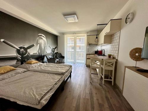 Posteľ alebo postele v izbe v ubytovaní Rabbit 3 Apartman