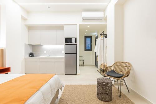 Dapur atau dapur kecil di Nostos Suites