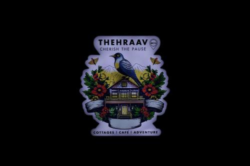 a crest with a bird sitting on top of a house at Thehraav By The River - Mudhouse Odyssey, Tirthan Valley in Banjār
