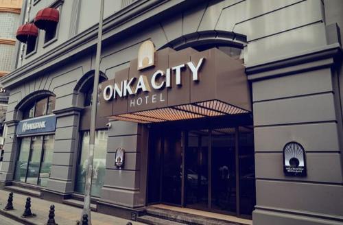 a building with an entrance to a hotel at ONKA OTELCİLİK TURİZM TİCARET LİMİTED ŞİRKETi in Istanbul