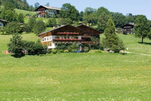 a house on a hill with a green field at Ladestatthof in Neustift im Stubaital