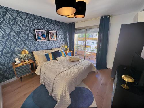 En eller flere senge i et værelse på Luxury Monte Carlo- Seaview, Champagne & AC