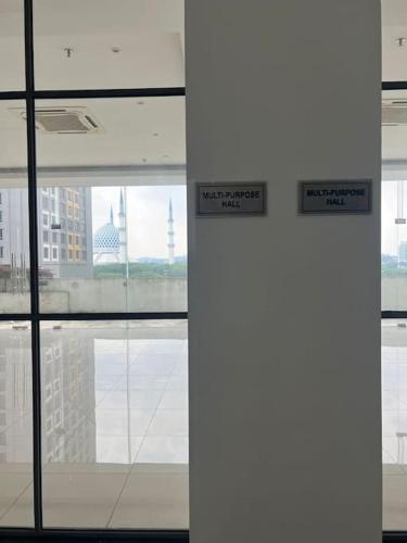 a view of a city from a window in a building at Noah's Studio in Shah Alam