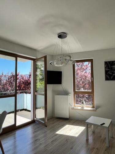 Televisyen dan/atau pusat hiburan di Apartment Wilanow Branickiego
