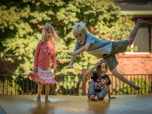 a group of children playing on a dance floor at Discovery Parks - Bright in Bright