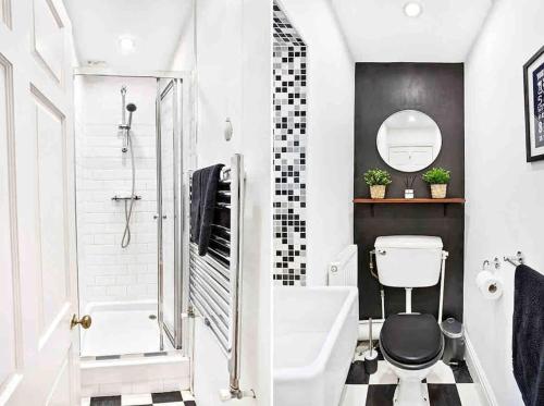 Ένα μπάνιο στο The Stanley Suite 1 bedroom apt Dog friendly Patio