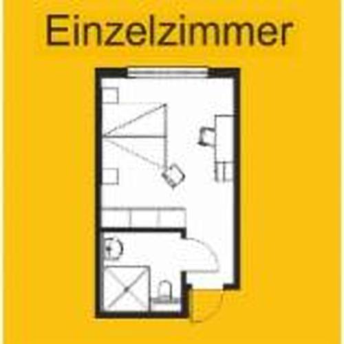 a black and white drawing of a floor plan at Nashira Kurpark Hotel in Bad Herrenalb