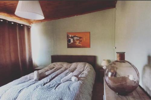 Кровать или кровати в номере Mycenae rustic house, Ολόκληρο σπίτι στις Μυκήνες
