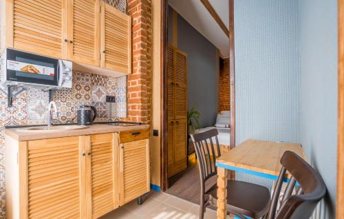 Kuchyň nebo kuchyňský kout v ubytování Apart View Hotel & Spa