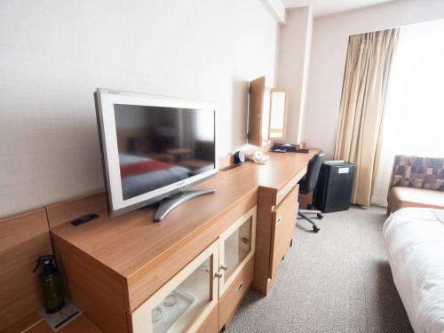 TV a/nebo společenská místnost v ubytování Vessel Inn Fukuyama Station