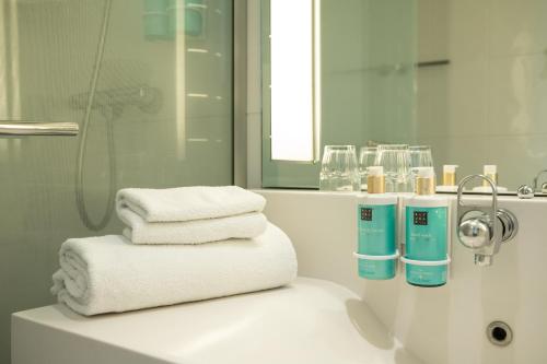 Koupelna v ubytování Novotel Saint Avold
