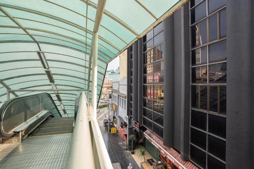 a view of a building with a glass ceiling at HOTEL 28 RAPID in Kuala Lumpur