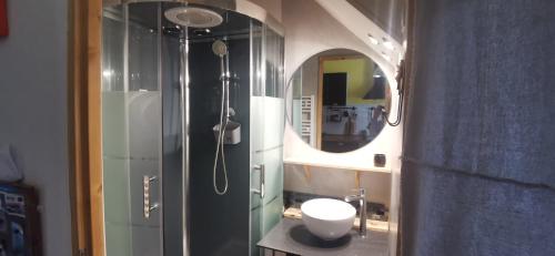 Koupelna v ubytování Appartement Duplex 4-5 pers En plein centre, classé 2 étoiles