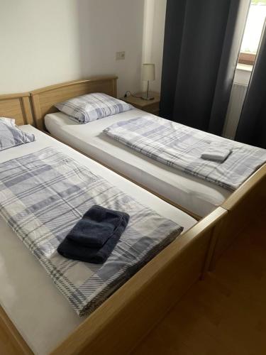 Krevet ili kreveti u jedinici u objektu Landgasthaus zum Lammersdorferhof