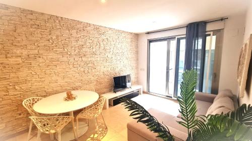Posezení v ubytování BEACH VALENCIA LUXURY A40-28 Apartment with terrace and sea views
