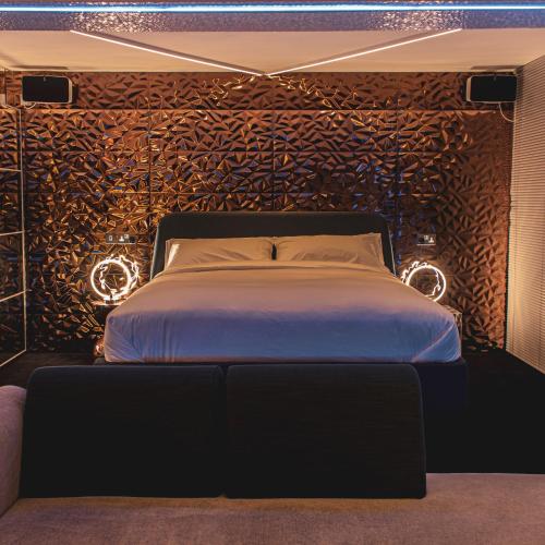 Säng eller sängar i ett rum på Luxury Studio - Manchester City Centre