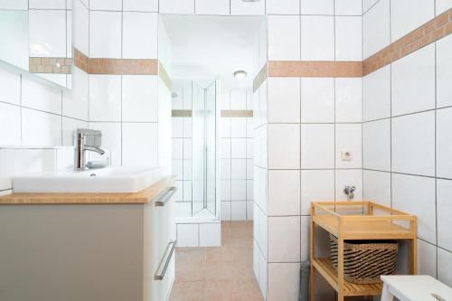 Vannituba majutusasutuses Objekte im Umland Lübsche Mühle