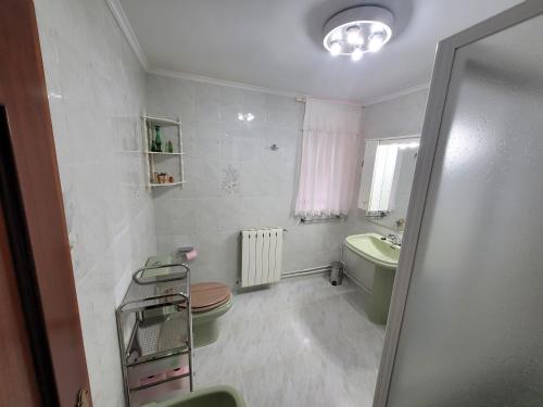 BofetánにあるEspectacular casa en Liañoのトイレと洗面台のある小さなバスルーム